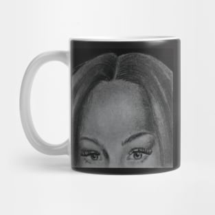 drawing insecurities big forehead body positivity Mug